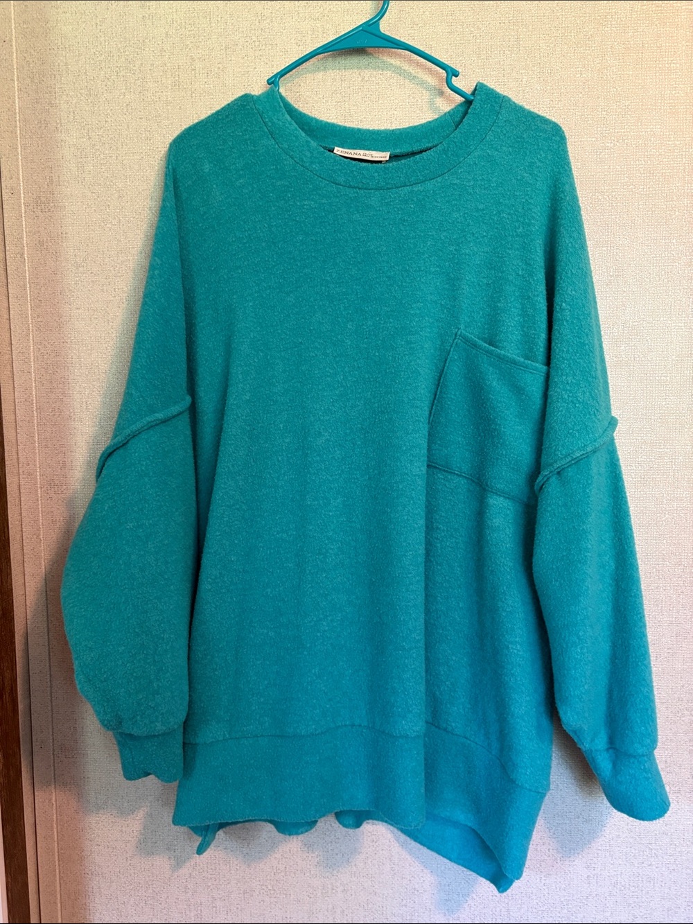 Zenana Teal Luxe Hacci Top